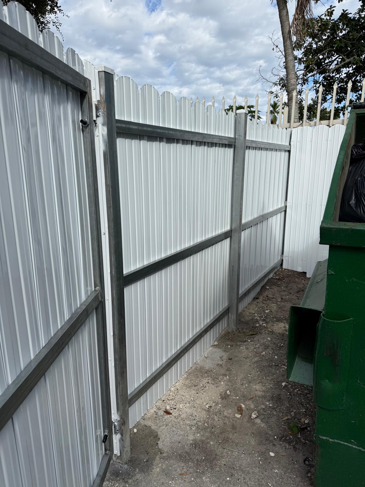 Aluminum fence installation