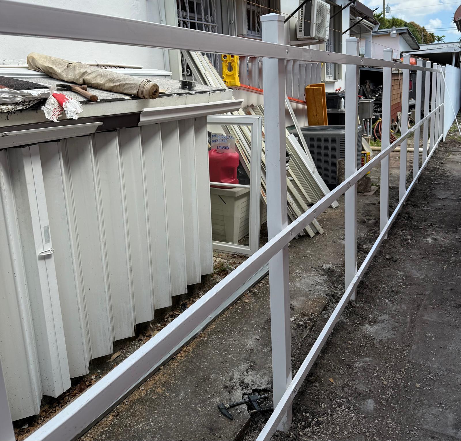 Aluminum railing & fencing work