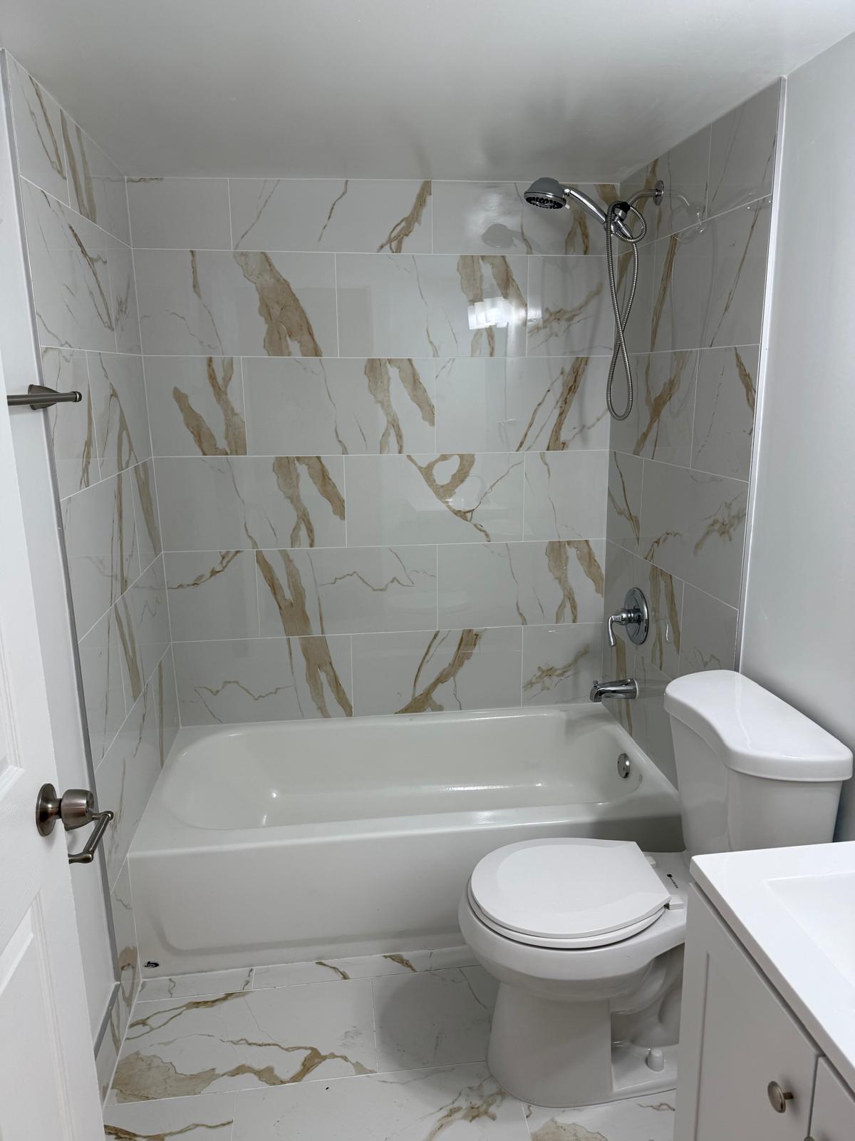 Completed bathroom remodel